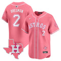 MLB Houston Astros Unisex Bubblegum Pink Vapor Premier Limited Jersey V2