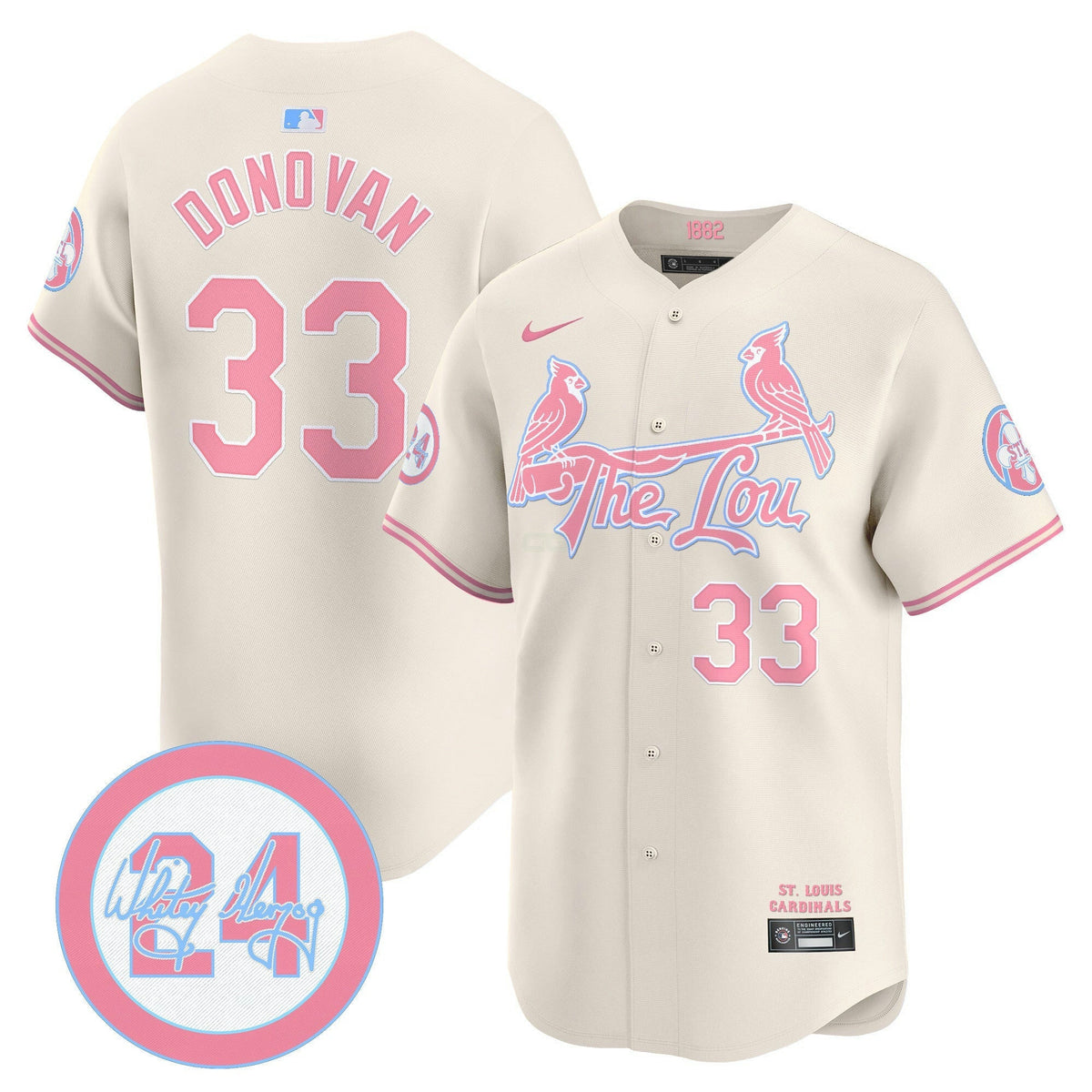 MLB Unisex St. Louis Bubblegum Pink Vapor Premier Limited Jersey