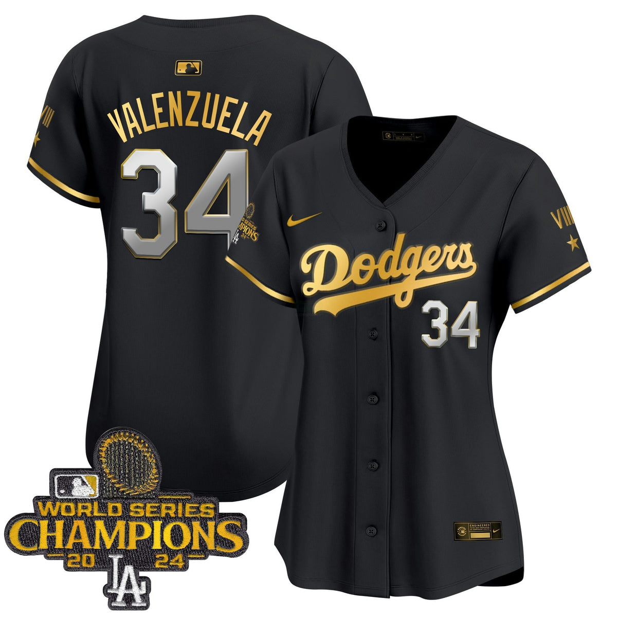 MLB Women’s 2024 World Series Champions Gold Trim Vapor Premier Limited Jersey