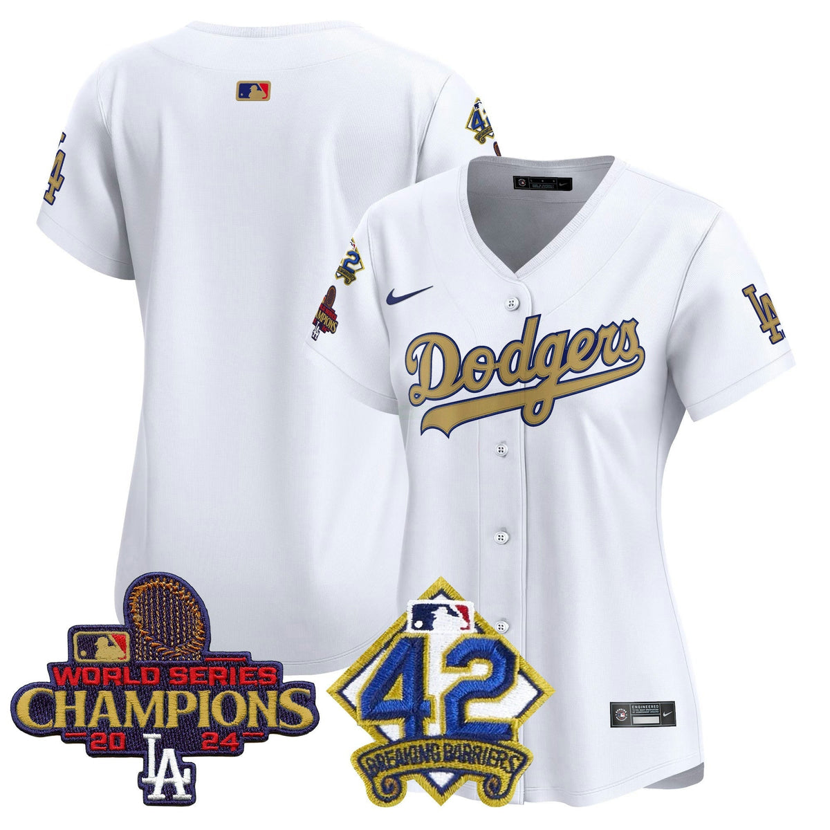 MLB Women’s 2024 World Series Champions & Jackie Robinson Patch Vapor Premier Limited Jersey