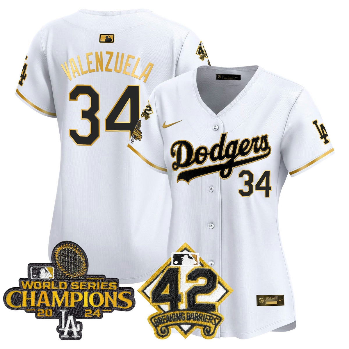 MLB Women’s 2024 World Series Champions & Jackie Robinson Patch Vapor Premier Limited Jersey