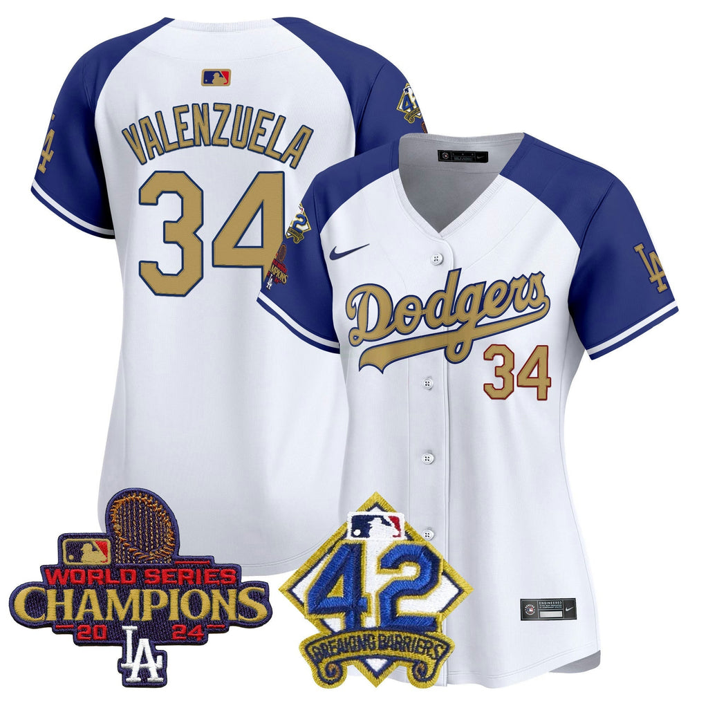 MLB Women’s 2024 World Series Champions & Jackie Robinson Patch Vapor Premier Limited Jersey