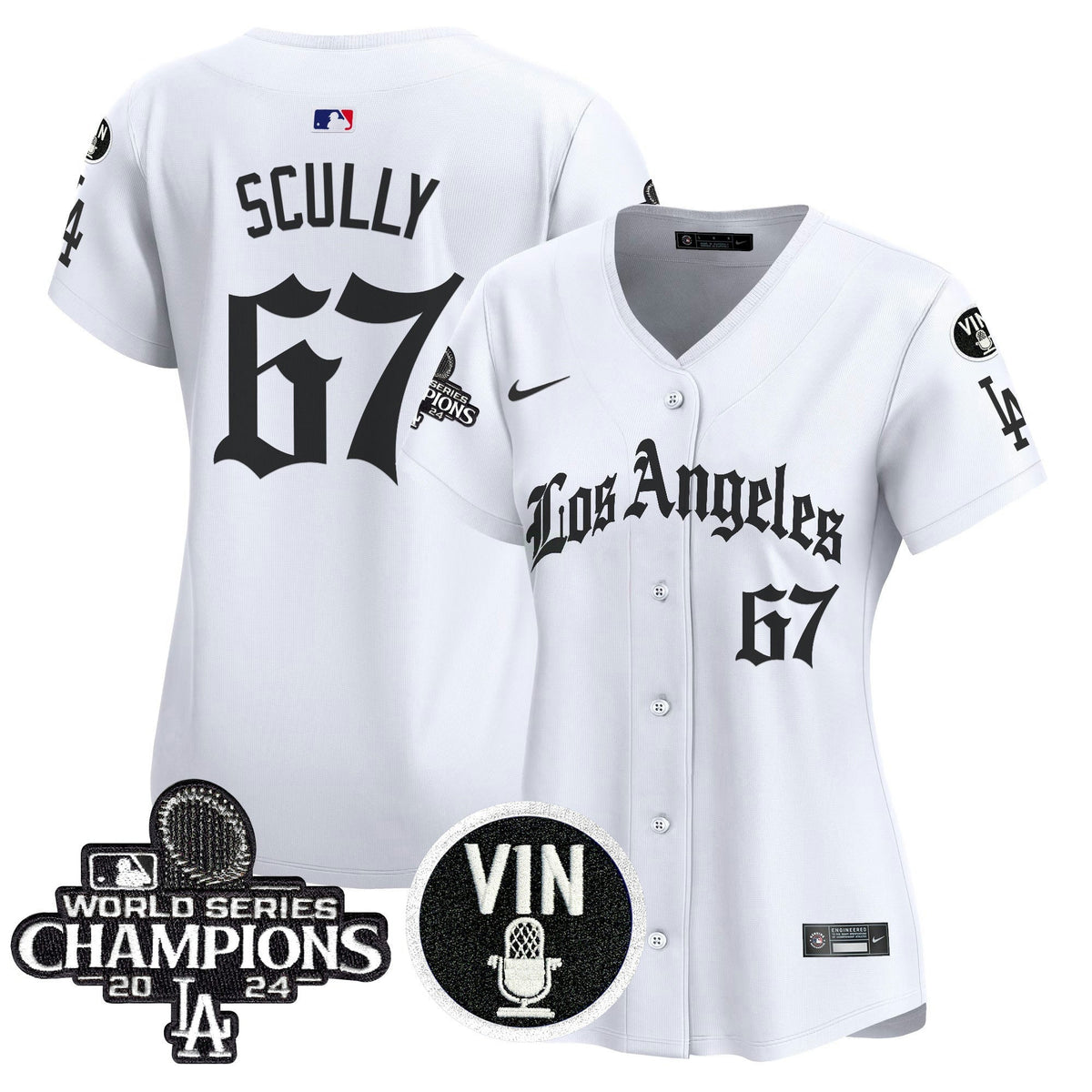 MLB Women’s 2025 LA Gothic Style Vapor Premier Limited Jersey