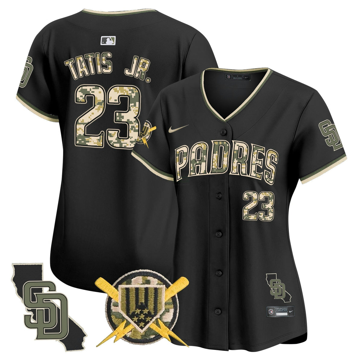 MLB San Diego Padres Women’s Armed Forces Day Vapor Premier Limited Jersey