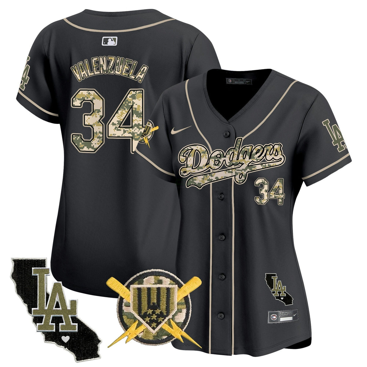 MLB Los Angeles Dodgers Women’s Armed Forces Day Vapor Premier Limited Jersey