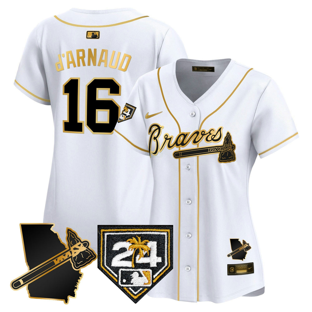 MLB Women’s Atlanta 2024 Spring Training & Georgia Patch Vapor Premier Limited Jersey