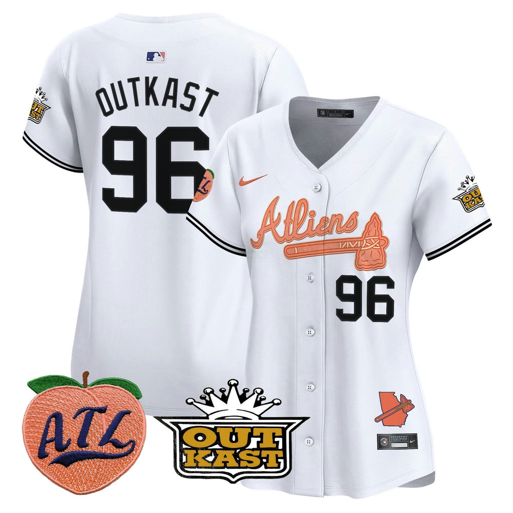 MLB Women’s Atlanta Atliens & Peach Vapor Premier Limited Jersey