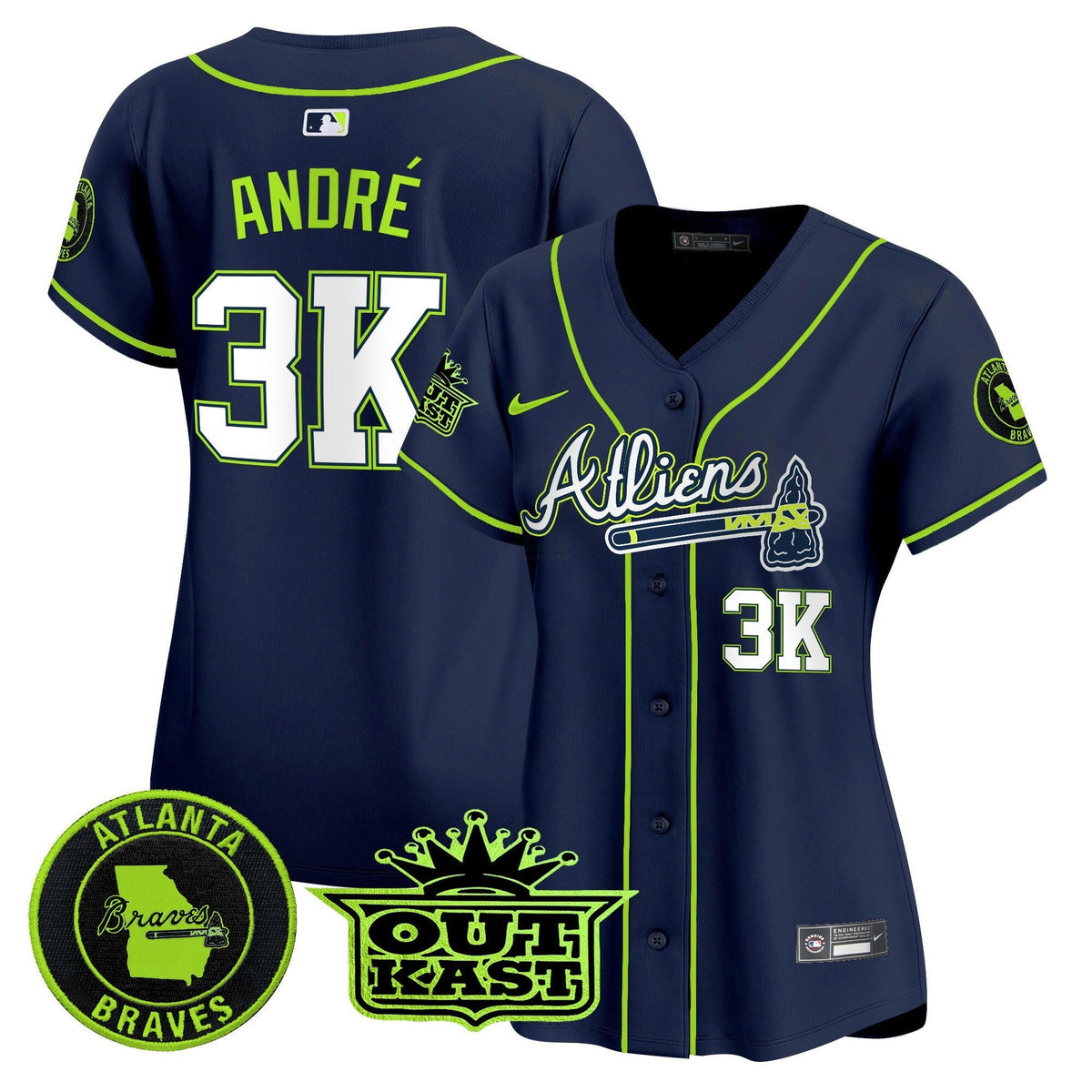 MLB Women’s Atlanta Atliens Vapor Premier Limited Jersey