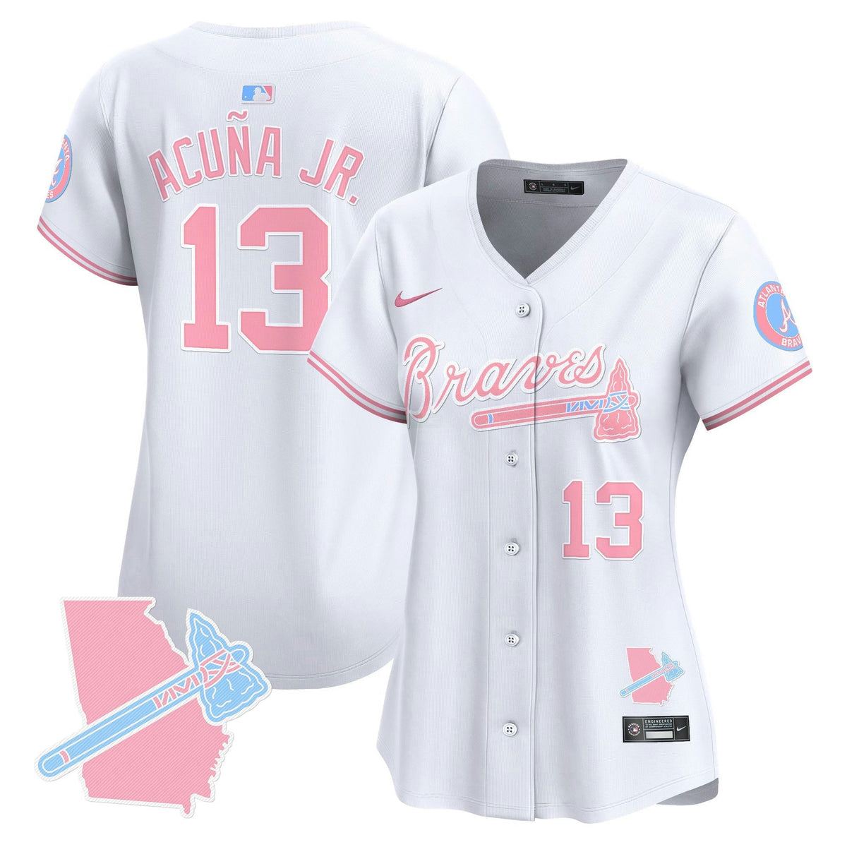 MLB Women’s Atlanta Bubblegum Pink Vapor Premier Limited Jersey