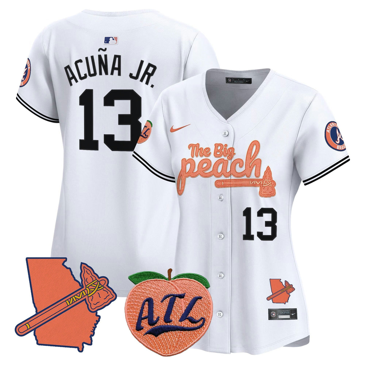 MLB Women’s Atlanta The Big Peach Vapor Premier Limited Jersey V2