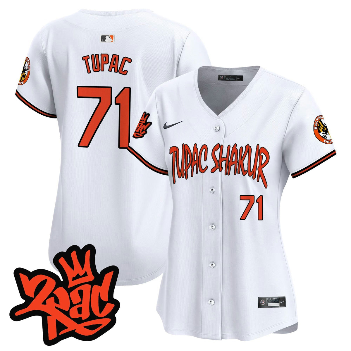 MLB Women’s Baltimore Tupac Shakur Vapor Premier Limited Jersey