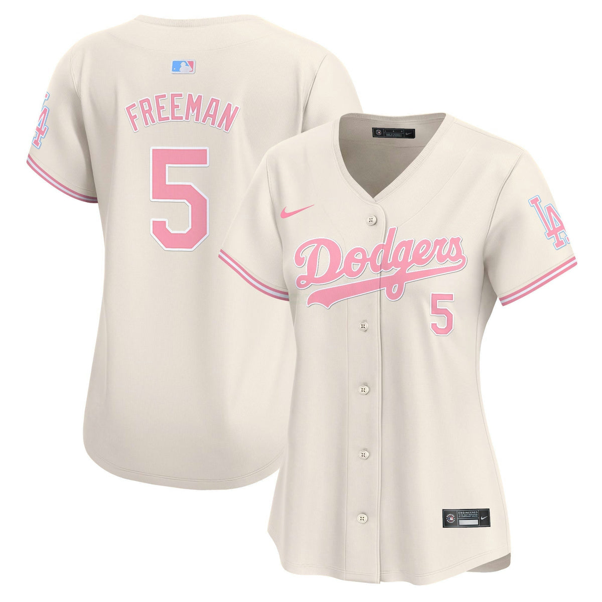MLB Los Angeles Dodgers Women’s Bubblegum Pink Vapor Premier Limited Jersey