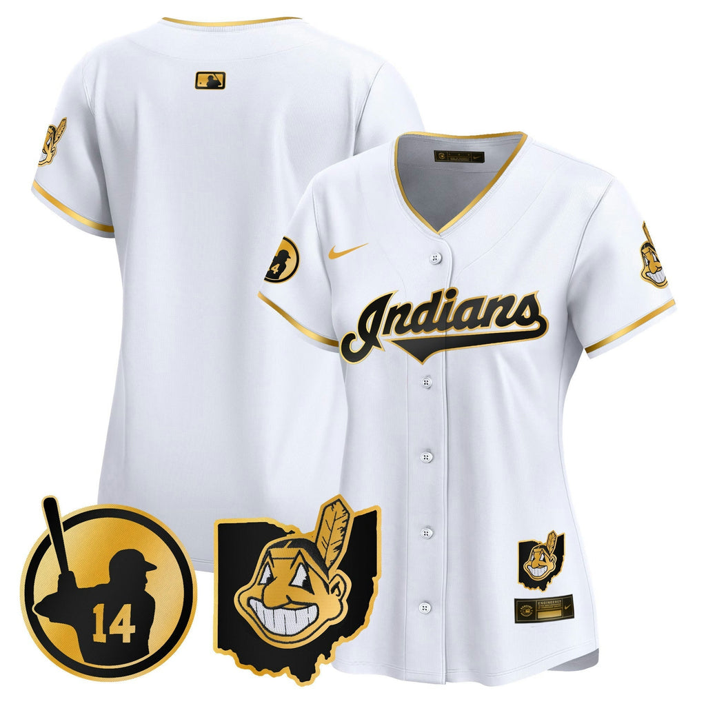 MLB Women’s Cleveland Indians Larry Doby Patch Vapor Premier Limited Jersey