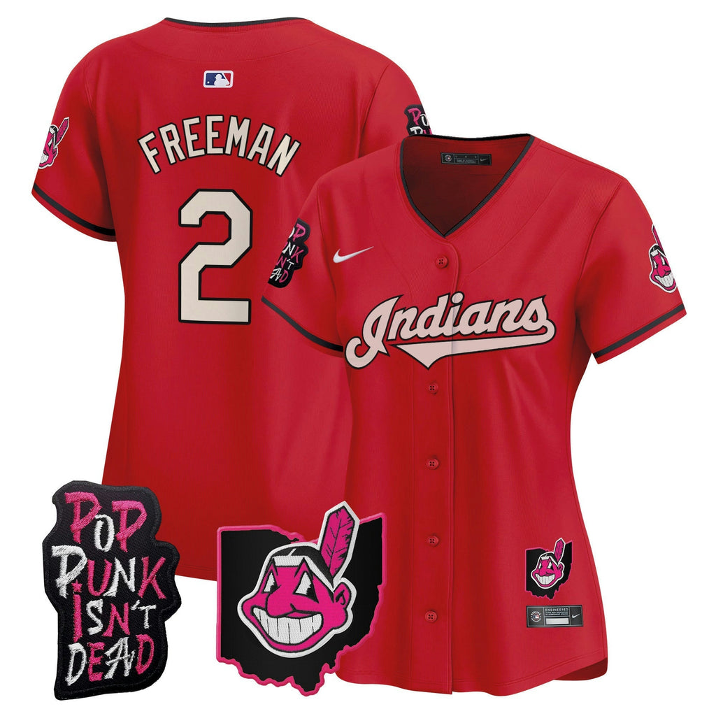 MLB Women’s Cleveland Indians MGK Patch Vapor Premier Limited Jersey