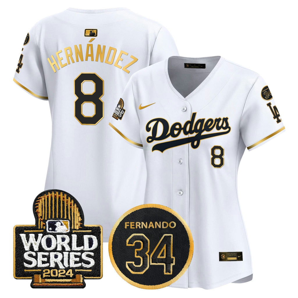 MLB Women’s Fernando Memorial & 2024 World Series Patch Vapor Premier Limited Jersey