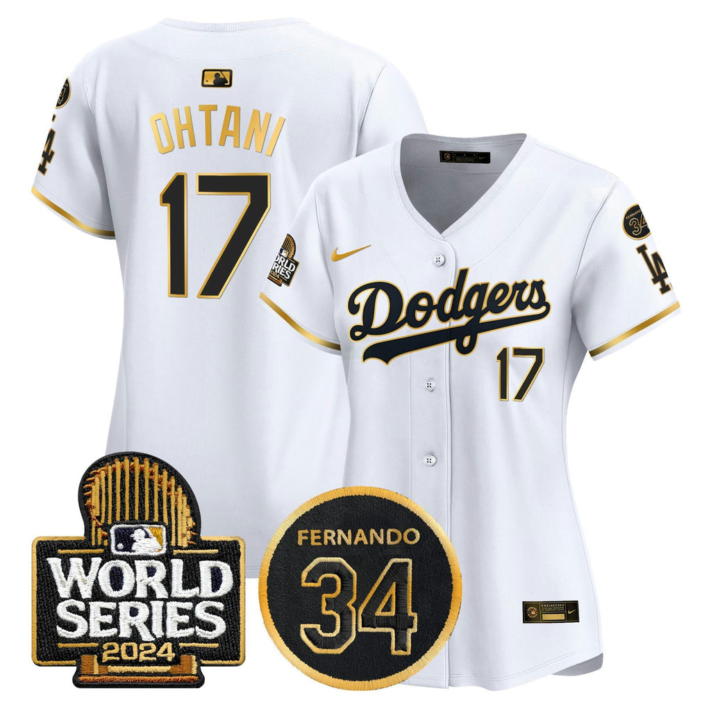 MLB Women’s Fernando Memorial & 2024 World Series Patch Vapor Premier Limited Jersey