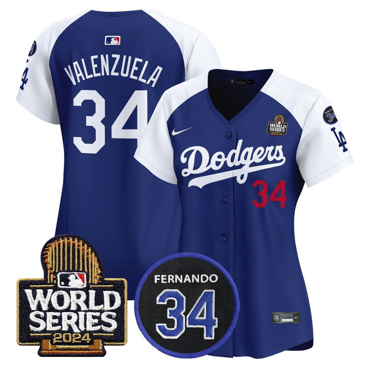 MLB Women’s Fernando Memorial & 2024 World Series Patch Vapor Premier Limited Jersey V2