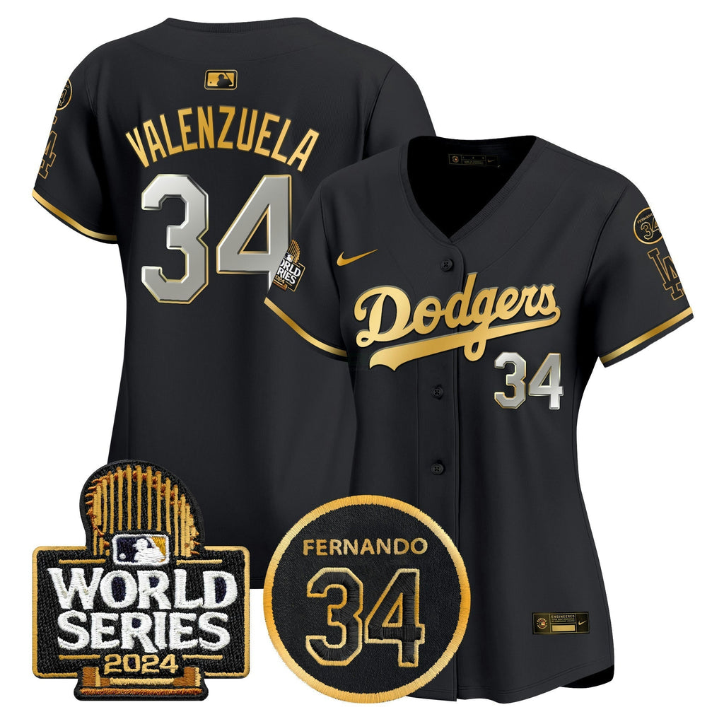 MLB Women’s Fernando Memorial & 2024 World Series Patch Vapor Premier Limited Jersey