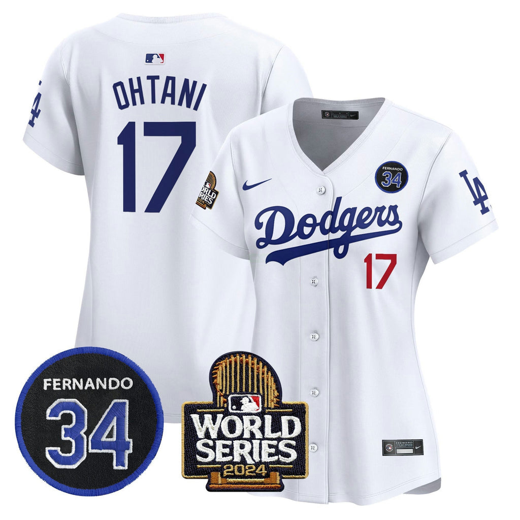 MLB Women’s Fernando Valenzuela & 2024 World Series Patch Vapor Premier Limited Jersey V2