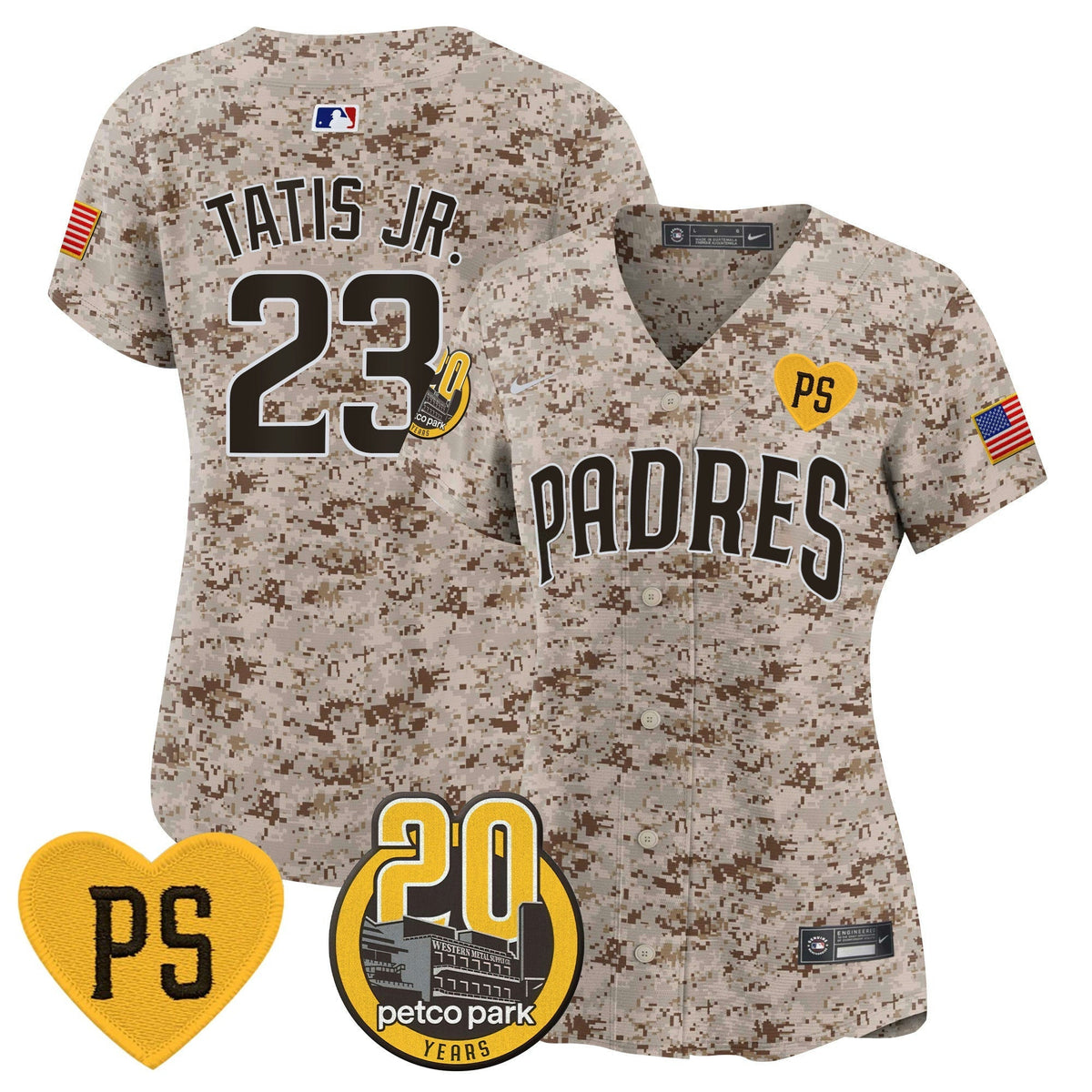 MLB Women’s “For Peter” & Petco Park 20th Patch USMC Vapor Premier Limited Jersey