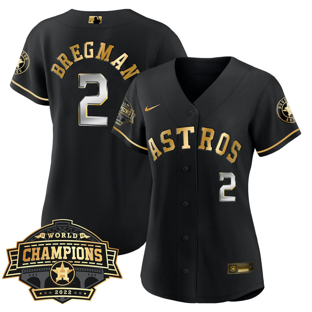MLB Women’s Houston 2022 World Series Champions Patch Limited Jersey
