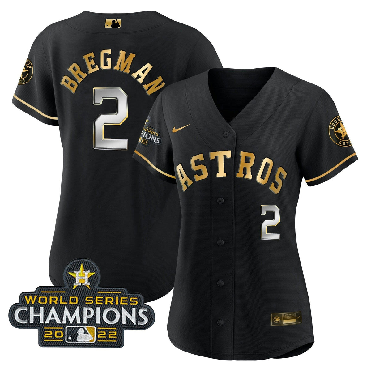 MLB Women’s Houston 2022 World Series Champions Player Jersey