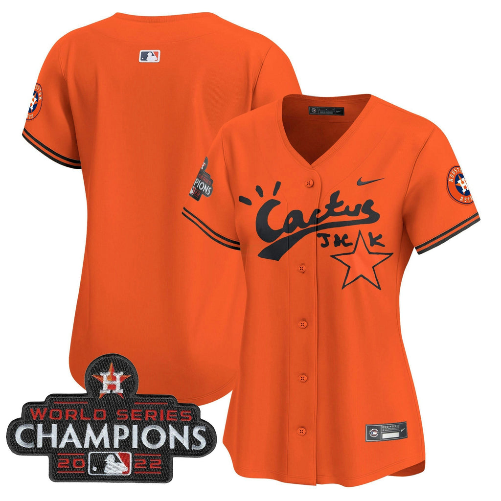 MLB Women’s Houston Cactus Jack Champions Patch Vapor Premier Limited Jersey