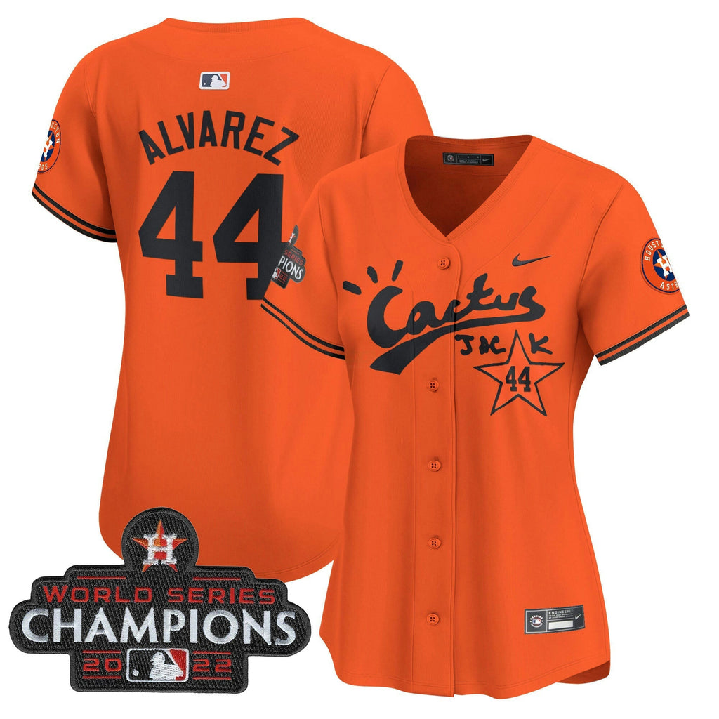 MLB Women’s Houston Cactus Jack Champions Patch Vapor Premier Limited Jersey
