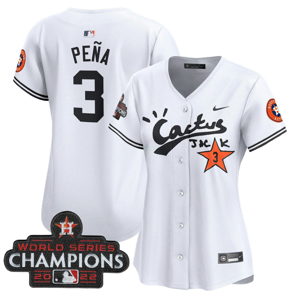 MLB Women’s Houston Cactus Jack Champions Patch Vapor Premier Limited Jersey