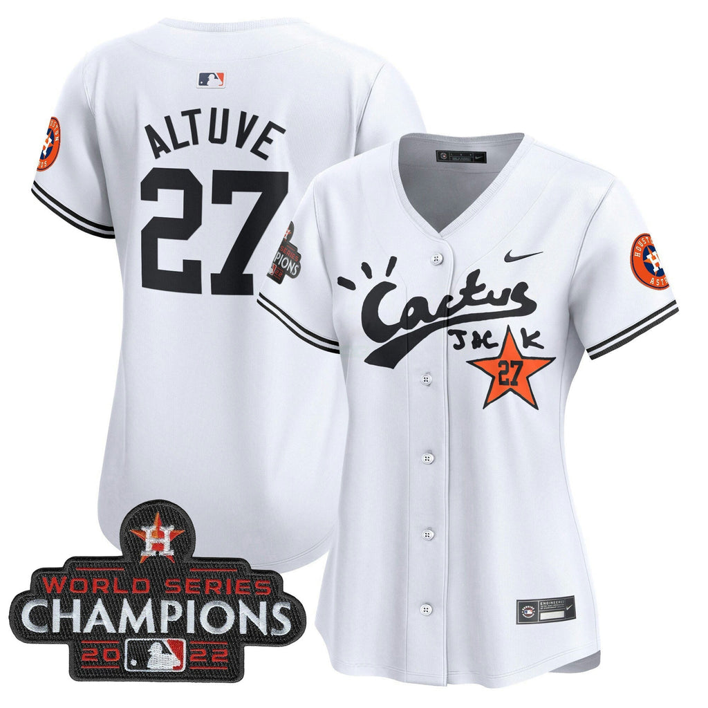 MLB Women’s Houston Cactus Jack Champions Patch Vapor Premier Limited Jersey