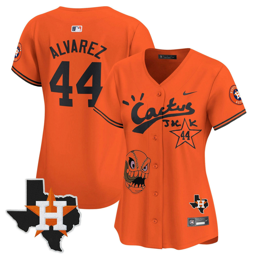 MLB Women’s Houston Cactus Jack Patch Vapor Premier Limited Jersey