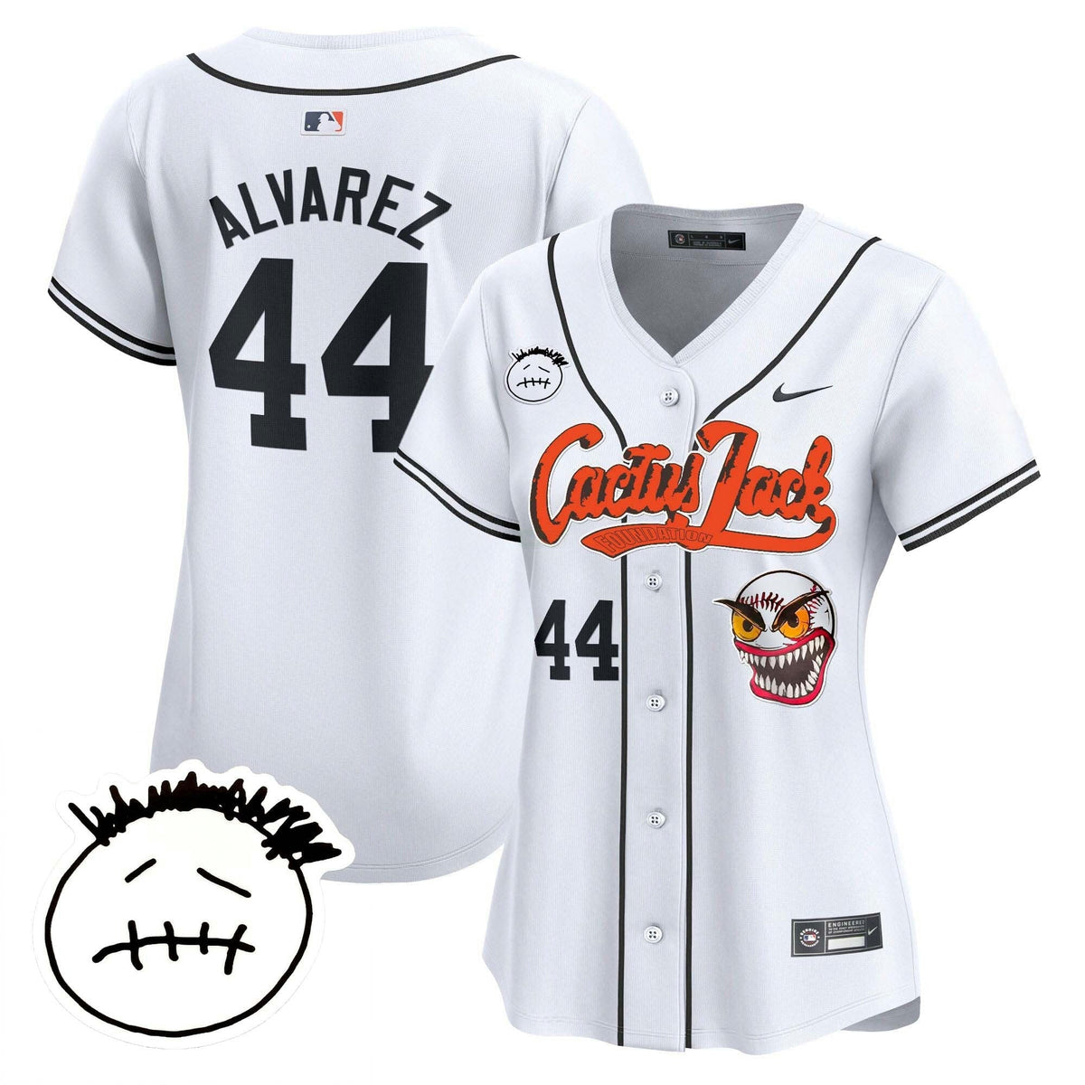 MLB Women’s Houston Cactus Jack Patch Vapor Premier Limited Jersey V3 – Stitched