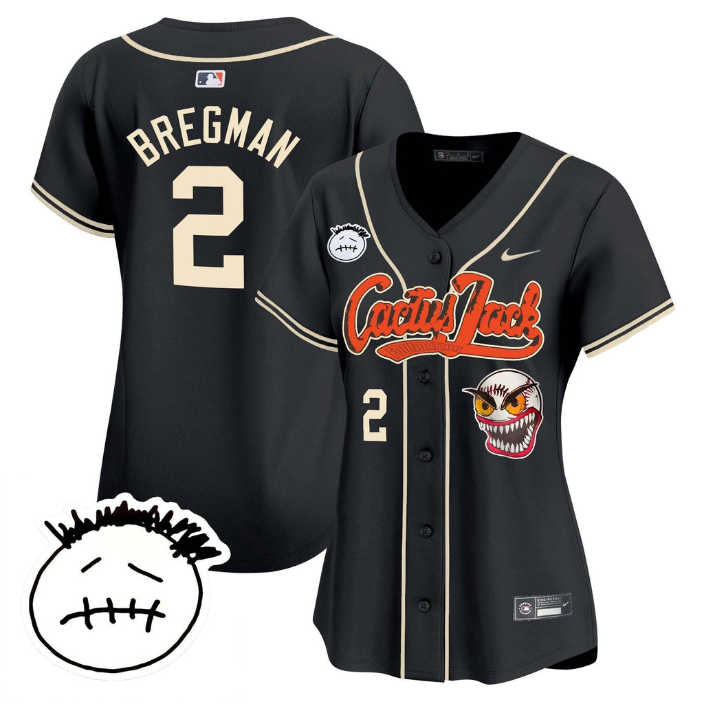 MLB Women’s Houston Cactus Jack Patch Vapor Premier Limited Jersey V3 – Stitched