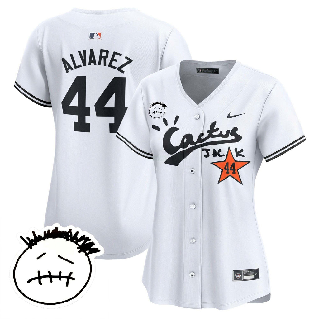MLB Women’s Houston Cactus Jack Patch Vapor Premier Limited Jersey V4 – Stitched