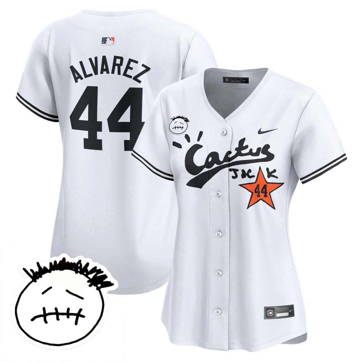 MLB Women’s Houston Cactus Jack Patch Vapor Premier Limited Jersey V4 – Stitched