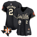 MLB Women’s Houston Cactus Jack Patch Vapor Premier Limited Jersey V8 – Stitched