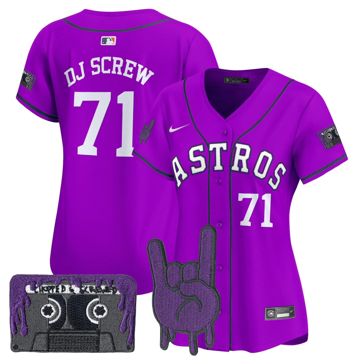 MLB Women’s Houston DJ Screw Patch Vapor Premier Limited Jersey