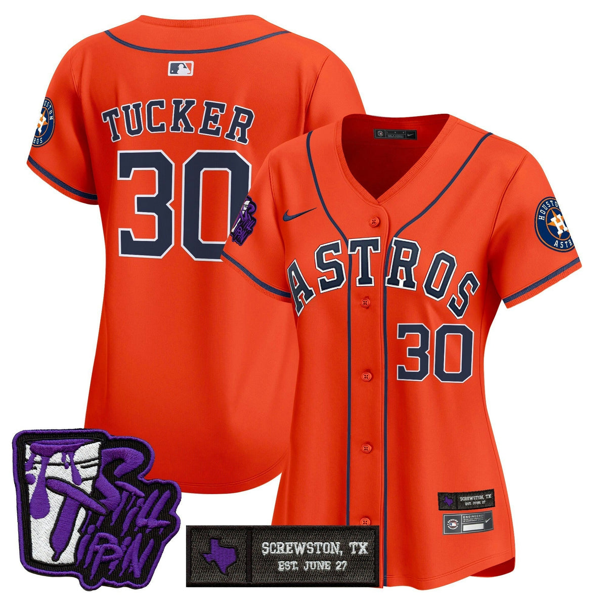 MLB Women’s Houston DJ Screw Still Tippin Purple Patch Vapor Premier Limited Jersey