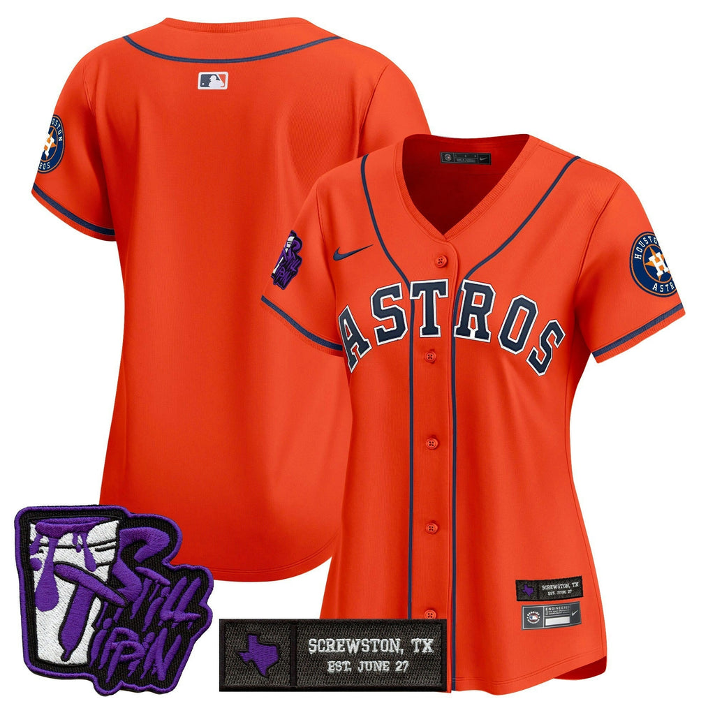 MLB Women’s Houston DJ Screw Still Tippin Purple Patch Vapor Premier Limited Jersey