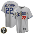 MLB Women’s Los Angeles Vin Scully Patch Gold Trim Jersey