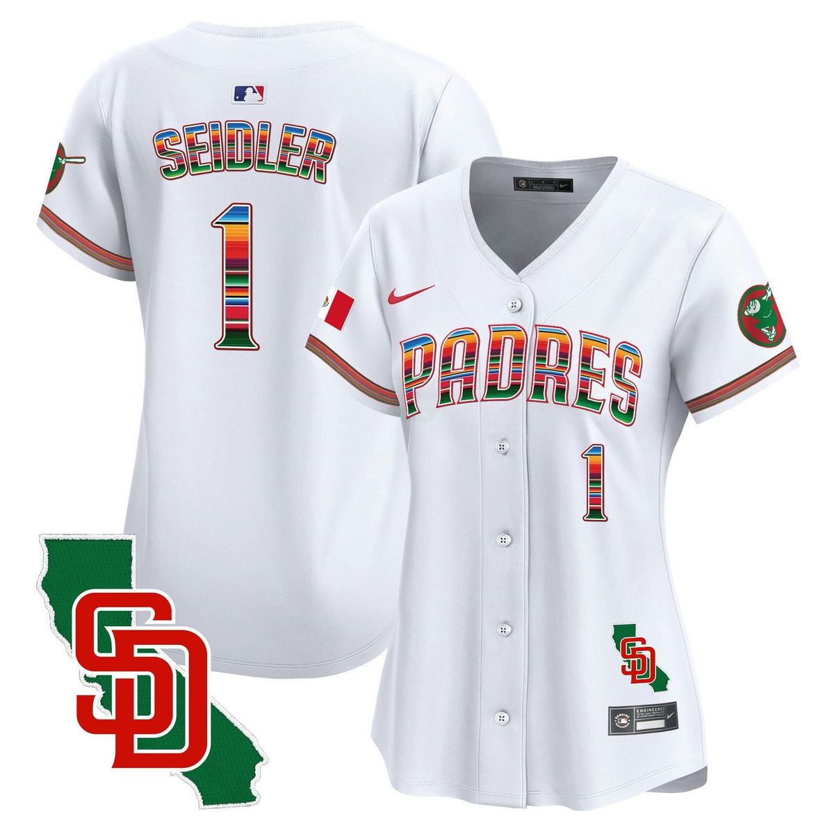 MLB Women’s Mexico California Patch Vapor Premier Limited Jersey