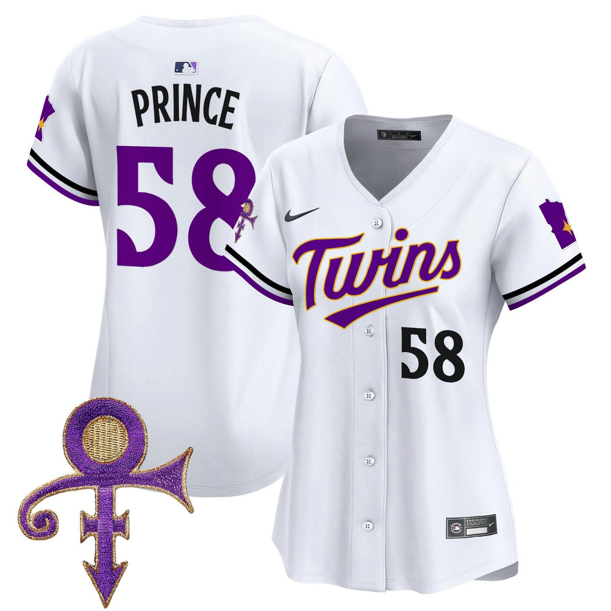 MLB Women’s Minnesota Prince Patch Vapor Premier Limited Jersey V3
