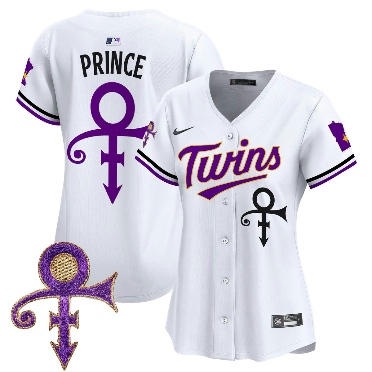 MLB Women’s Minnesota Prince Patch Vapor Premier Limited Jersey V3