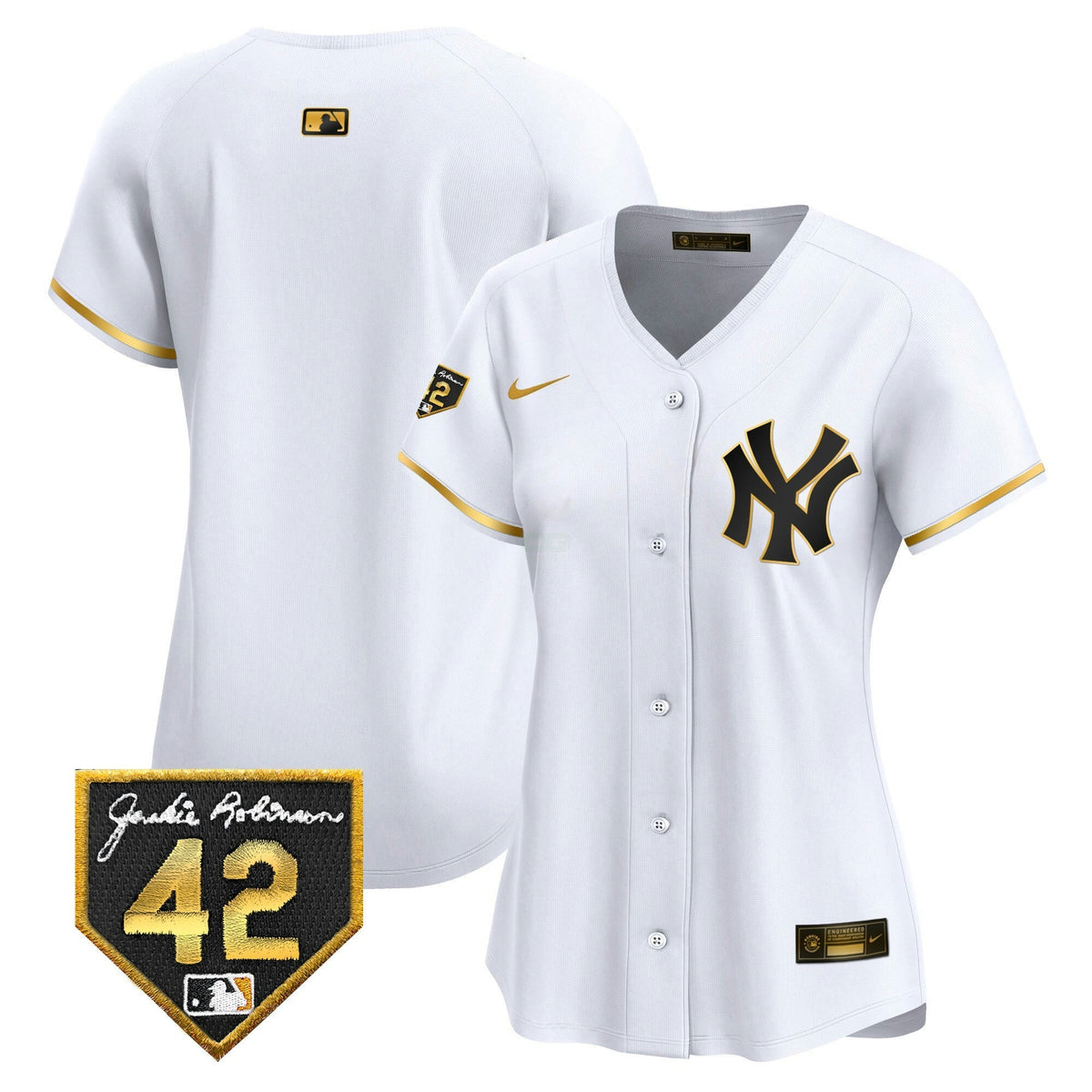 MLB New York Yankees Women’s New York 2024 Jackie Robinson Patch Vapor Premier Limited Jersey
