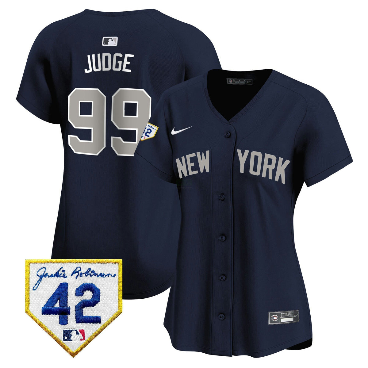MLB New York Yankees Women’s New York 2024 Jackie Robinson Patch Vapor Premier Limited Jersey