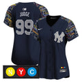 MLB Women’s New York Subway Style Vapor Premier Limited Jersey – Stitched - Navy Blue