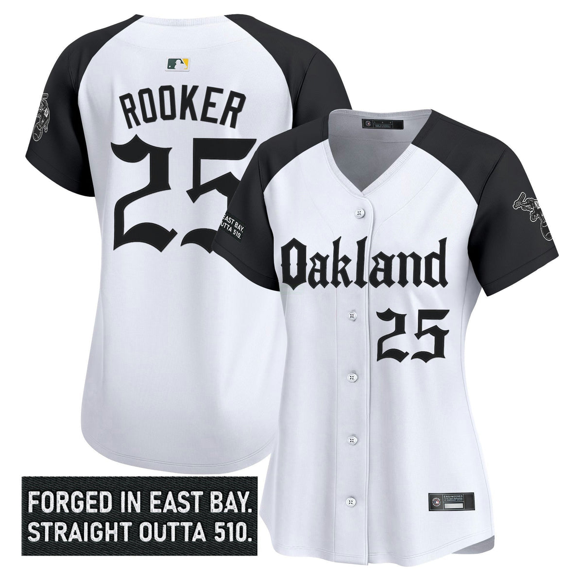 MLB Women’s Oakland ‘Gothic East Bay Edition’ Vapor Premier Limited Jersey