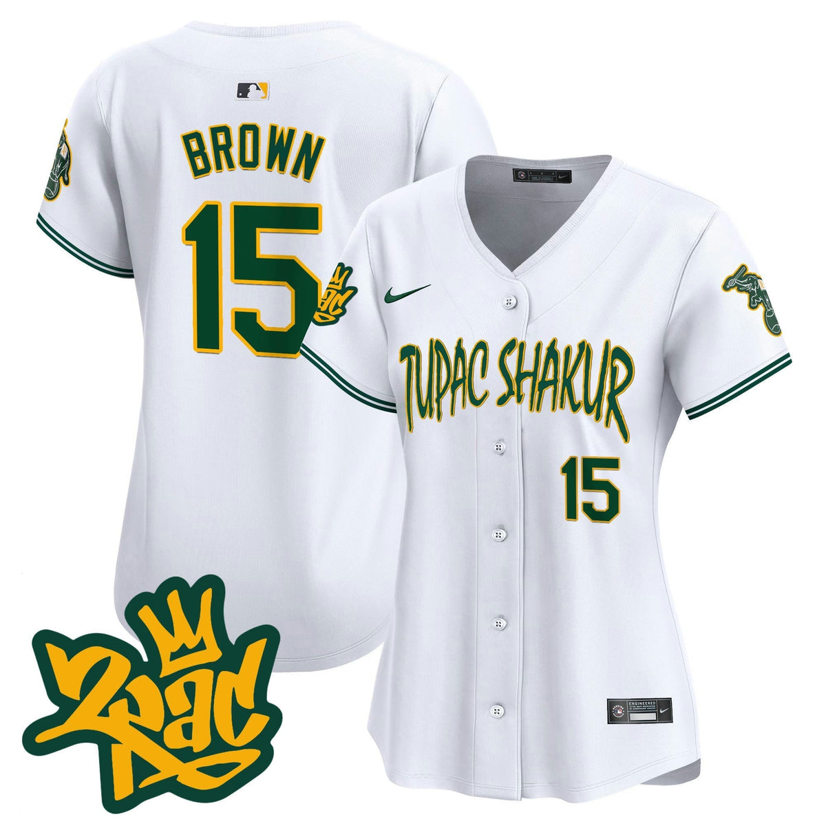 MLB Women’s Oakland Tupac Shakur Vapor Premier Limited Jersey