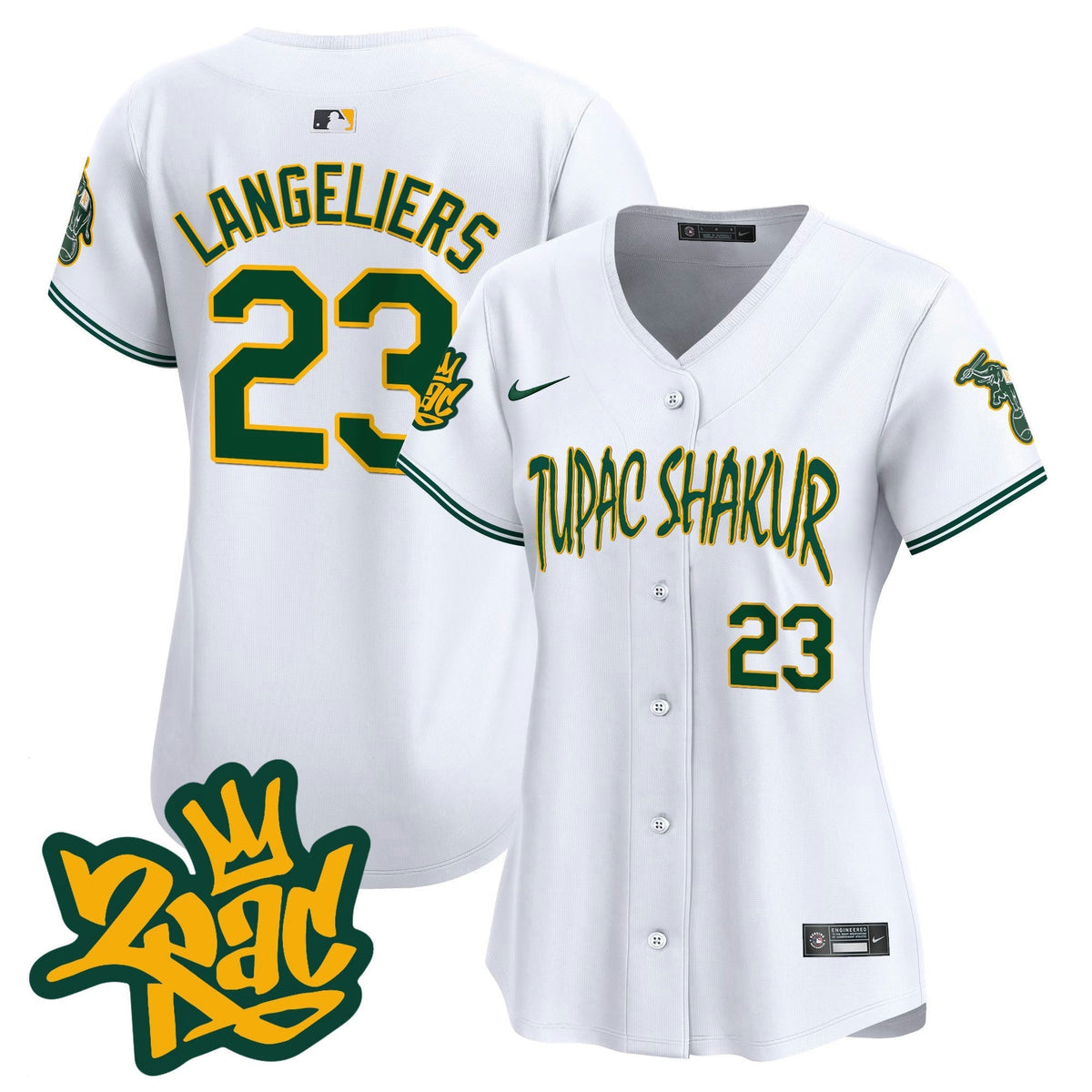 MLB Women’s Oakland Tupac Shakur Vapor Premier Limited Jersey
