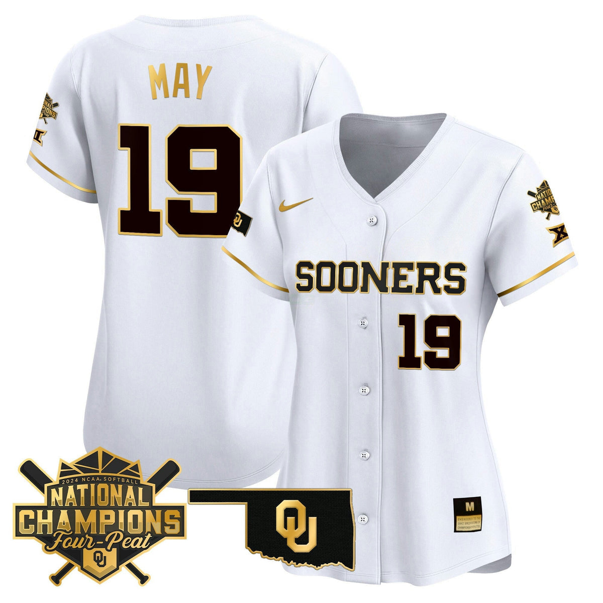 MLB Oklahoma Sooners Women’s size – Oklahoma Women’s Champions Patch Vapor Premier Limited Jersey V2